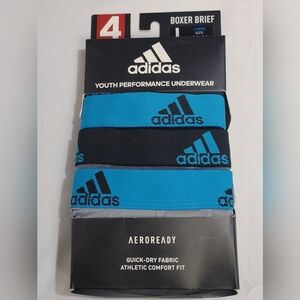 Adidas Boys 4 Pack Youth Performance Underwear Boxer Brief Size Large (14-16)